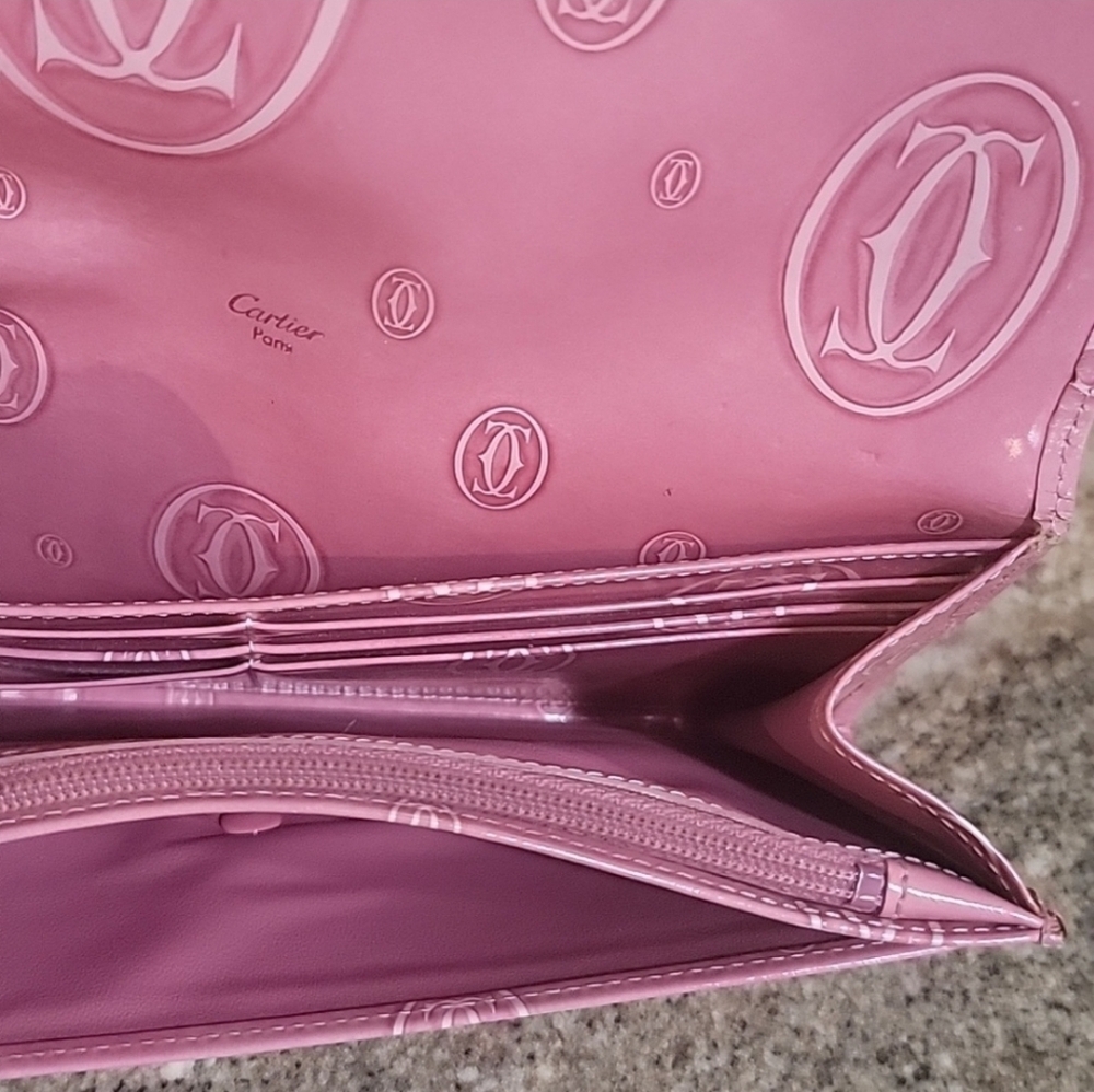 Cartier Pink Patent Leather Happy Birthday Limited Edition Wallet - Picture 9 of 11